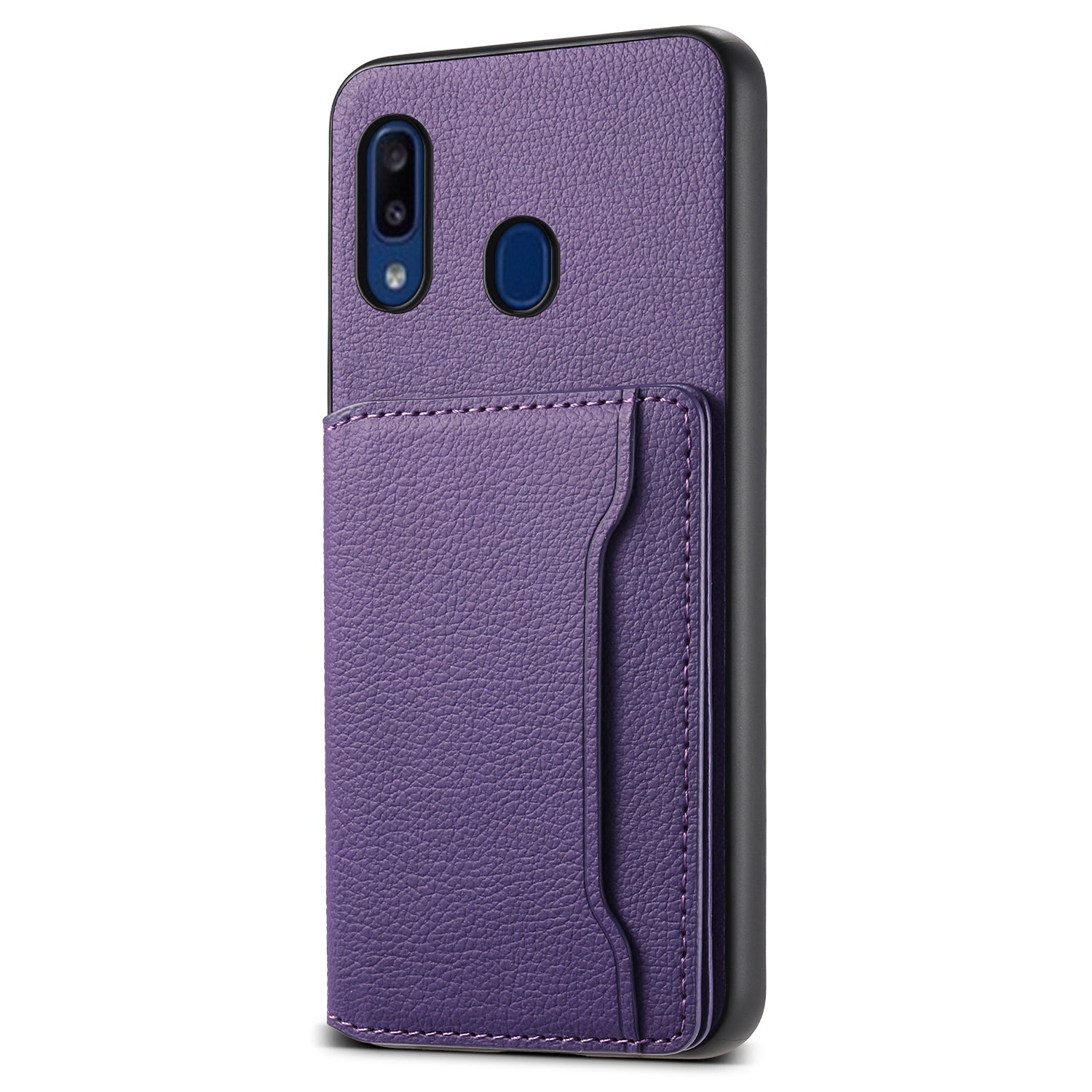 For Samsung Galaxy A20 / A30 Kickstand Case TPU+PC+PU Phone Cover with Card Slots For Samsung Galaxy A20 / A30 Kickstand Case TPU+PC+PU Phone Cover with Card Slots